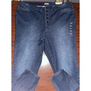 NWT Maurices Limitless Jeggings High Rise Button Fly Jeans Size XXL Regular